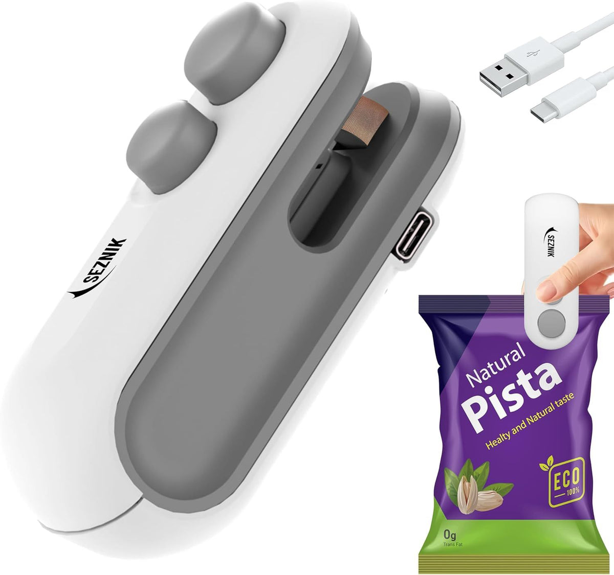 Portable Handheld Heat Bag Sealer with Built-in Cutter