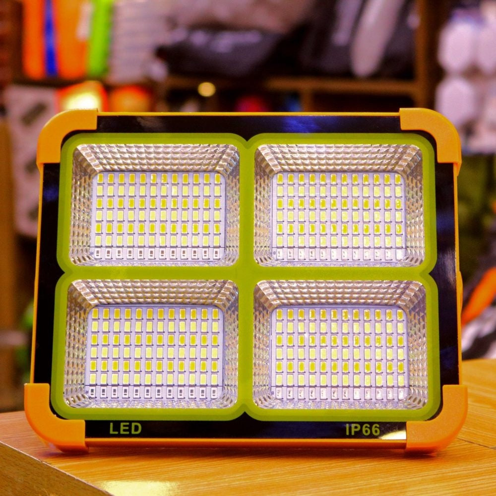 Portable Outdoor Solar LED Floodlight & Power Bank (IP66 Waterproof)