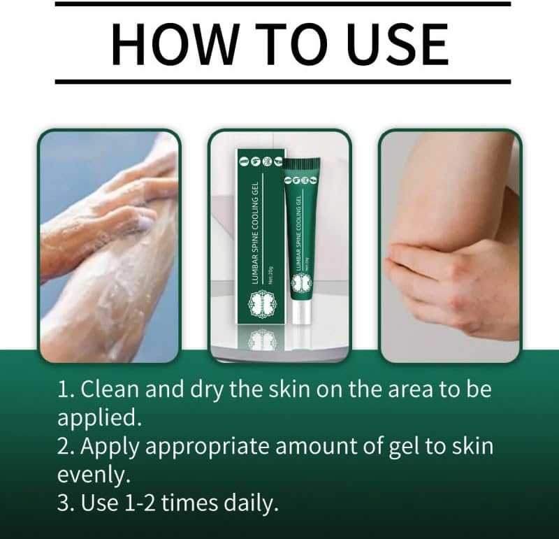 Lumbar Spine Cooling Gel for Back Pain Relief (20g)