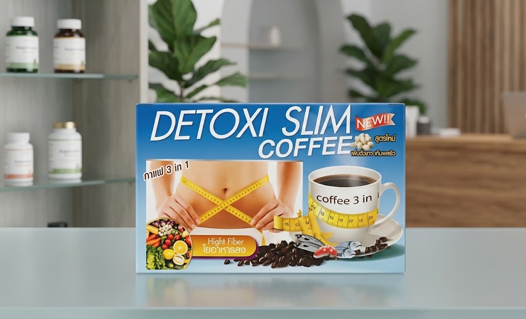 Detoxi Slim 3-in-1 High Fiber Weight Loss Instant Coffee