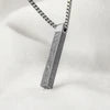 Ayat ul Kursi Scripted Bar Necklace  Engraved Quranic Bar Pendant