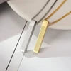 Ayat ul Kursi Scripted Bar Necklace  Engraved Quranic Bar Pendant