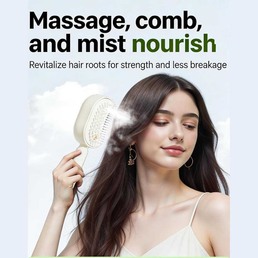 Steam Brush – Rechargeable Detangling Hair Brush with Oil