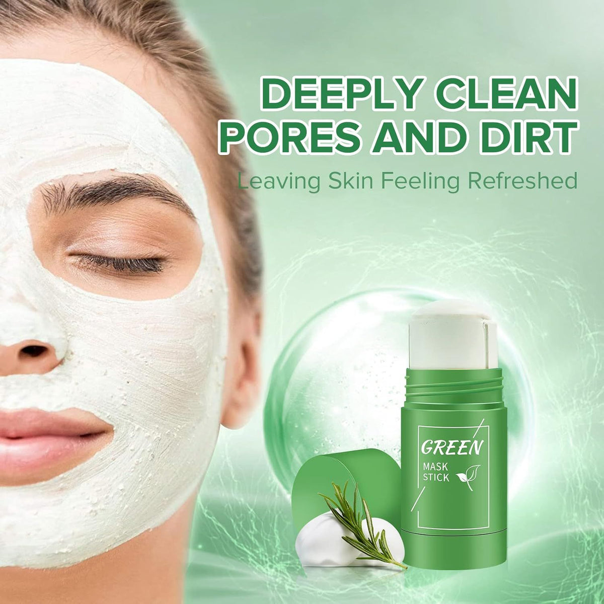 Green Tea Cleansing Clay Mask Stick – Oil Control & Pore Purifying