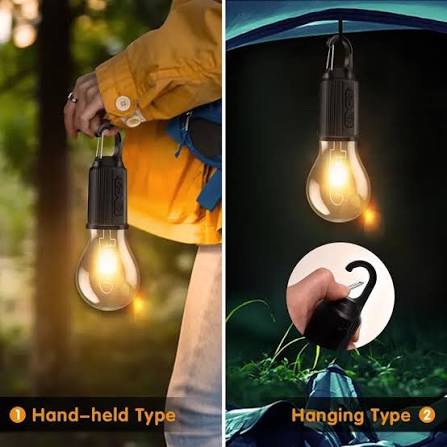 Portable Solar & USB Rechargeable Edison Bulb Light