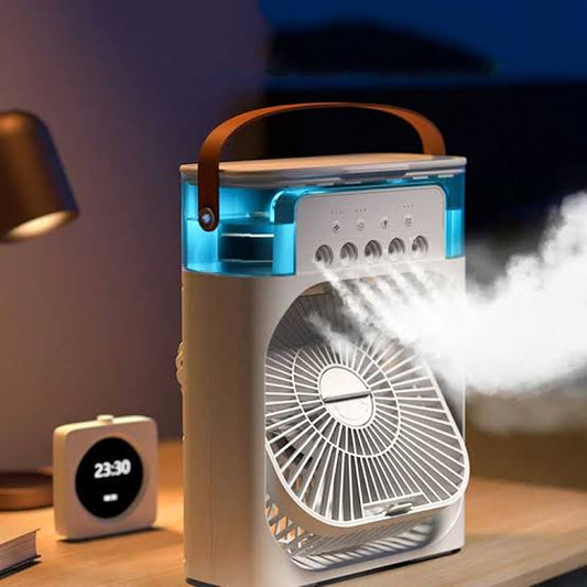 3-in-1 Portable Air Cooler Fan & Ultrasonic Humidifier (600ml)