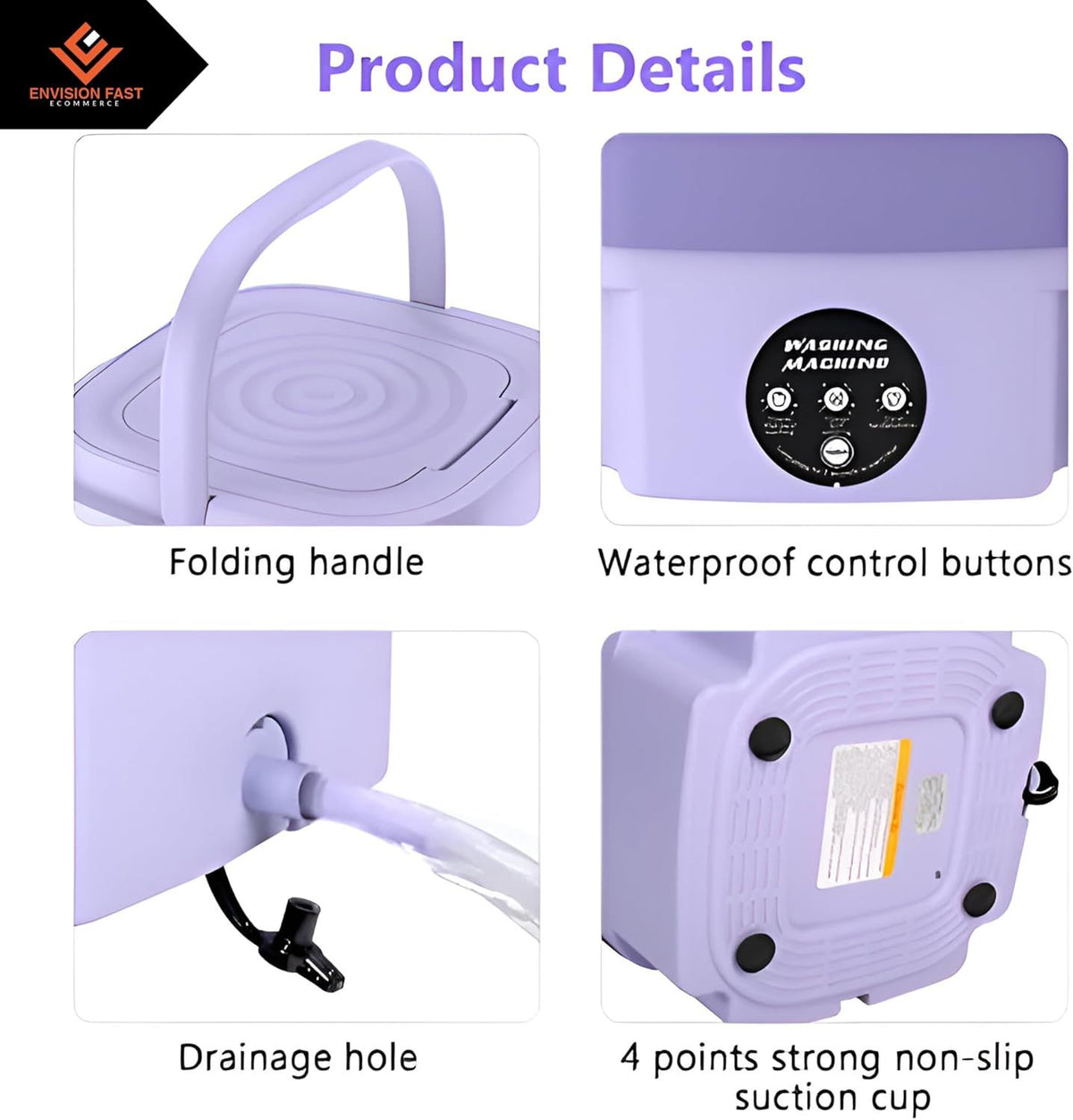 Envision Fast Portable All-in-One Washing Machine (5.5kg)