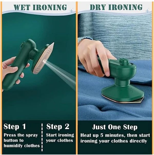 Portable 2-in-1 Mini Micro Steam Iron & Garment Steamer