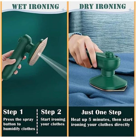 Portable 2-in-1 Mini Micro Steam Iron & Garment Steamer